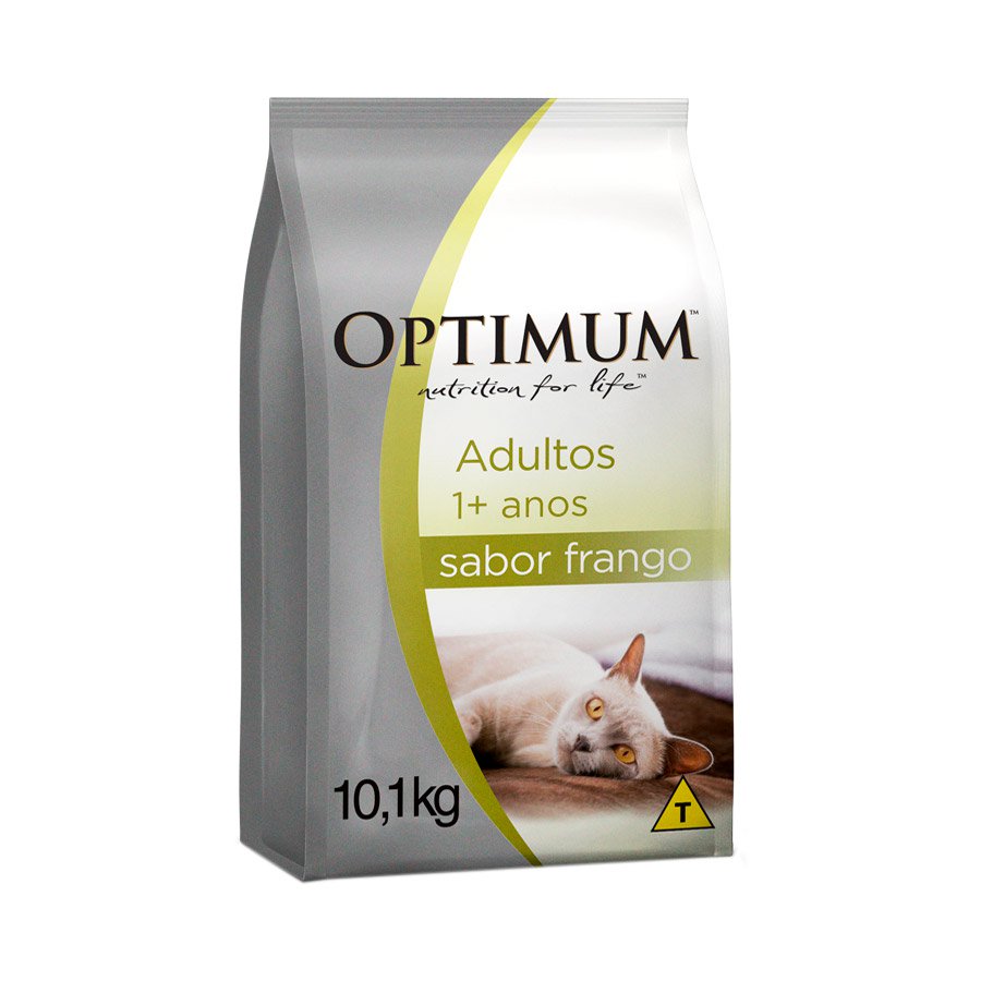 Ração Optimum Para Gatos Adultos Sabor Frango - 10,1Kg