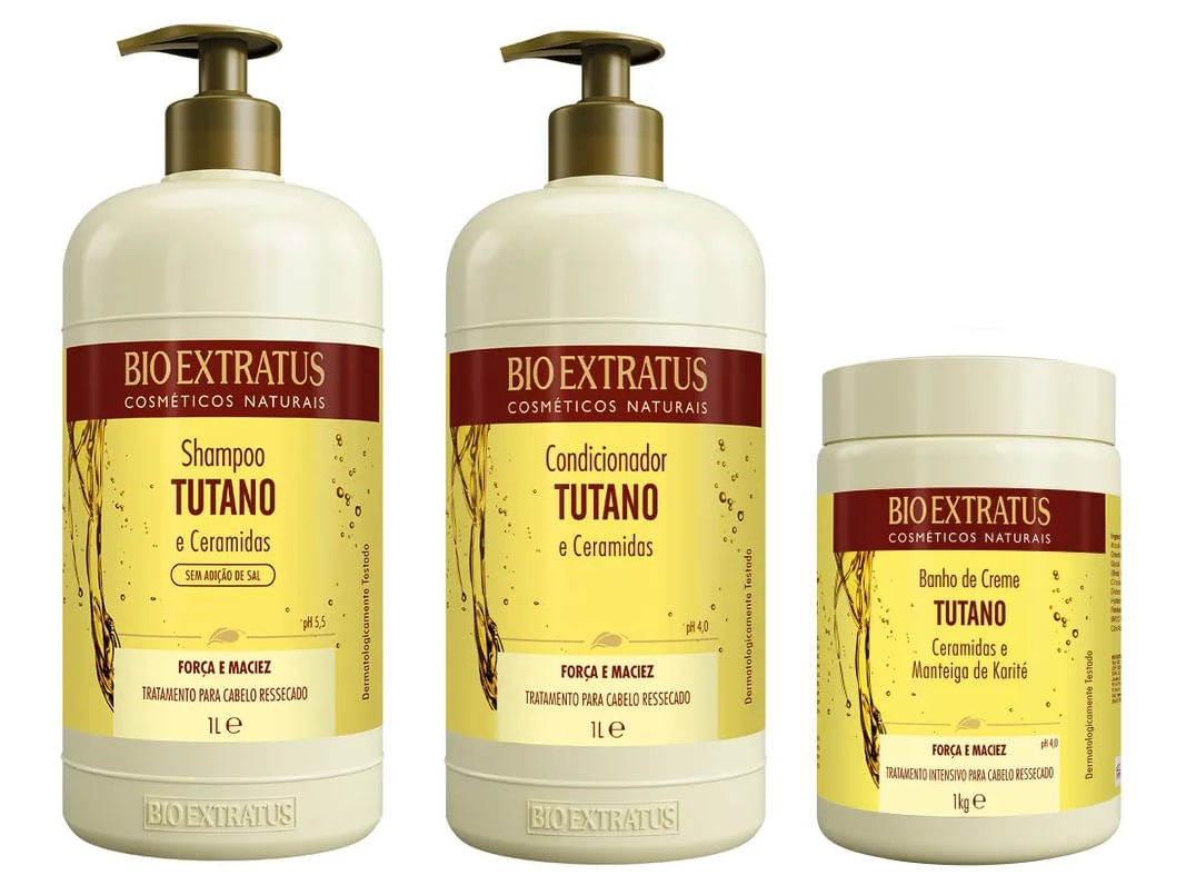 Máscara 1Kg, Shampoo & Condicionador De Tutano E Ceramidas