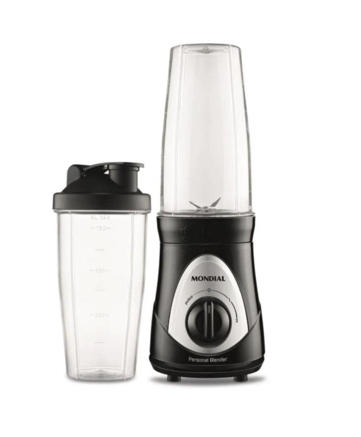 Mini Liquidificador Mondial Dg01 Jarra De Plástico 0,75L 300W 3 Velocidades Preto E Cinza 110V