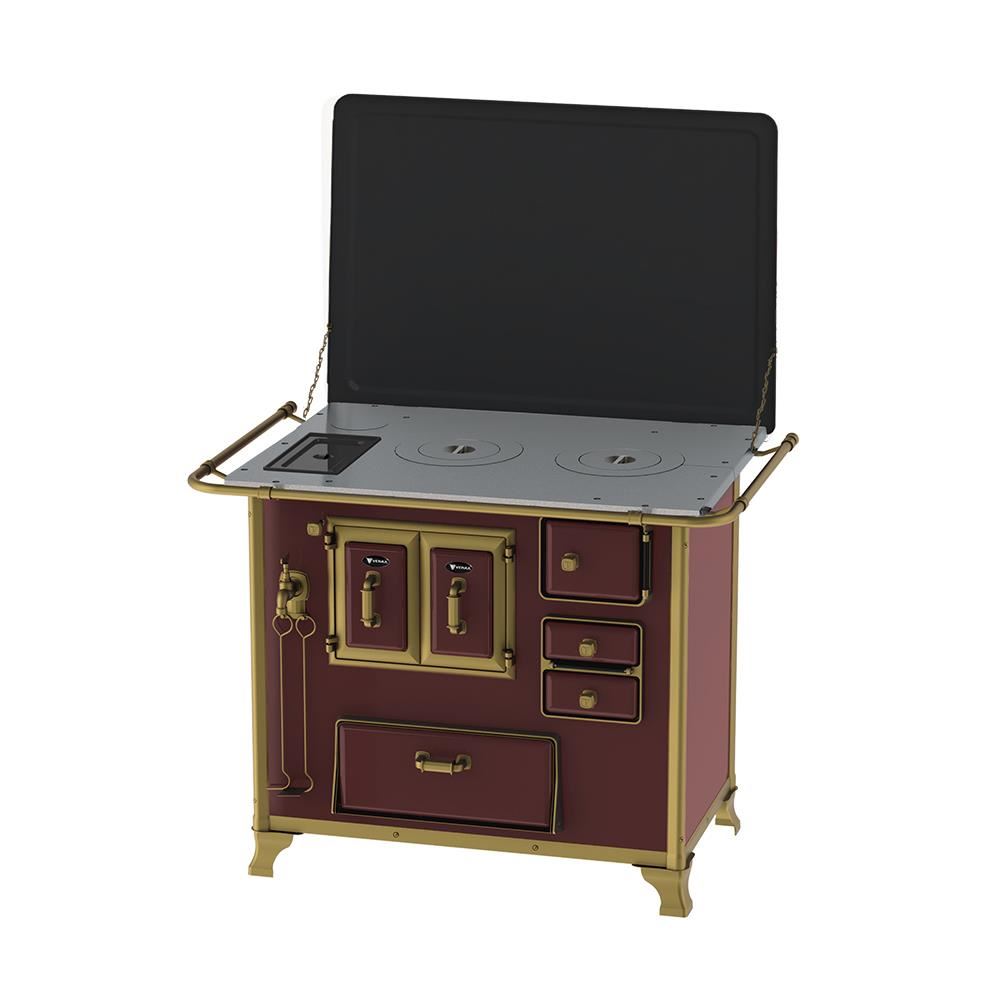 Fogao A Lenha Nº2 Gabinete Seculo Xviii Renaissance Com Tampa Saida Esquerda Tabaco Caldeira - Venax