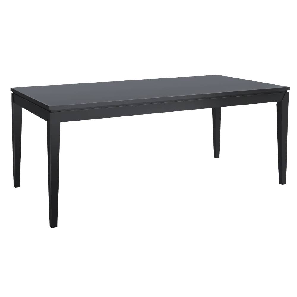 Mesa De Jantar Miches Laca Preto Fosca 220X110cm Fino Moveis