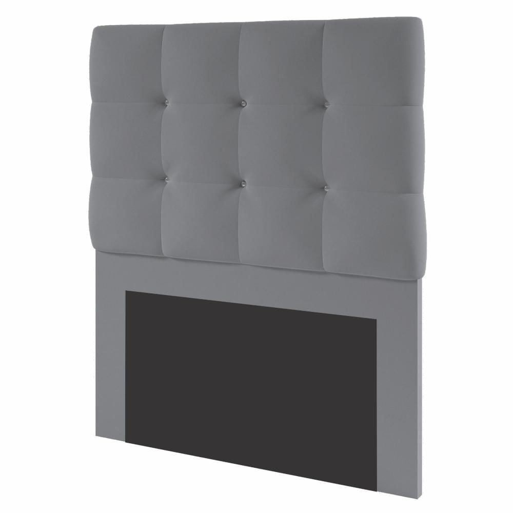 Cabeceira Solteiro Denken Paris Estofada 90Cm - Cinza