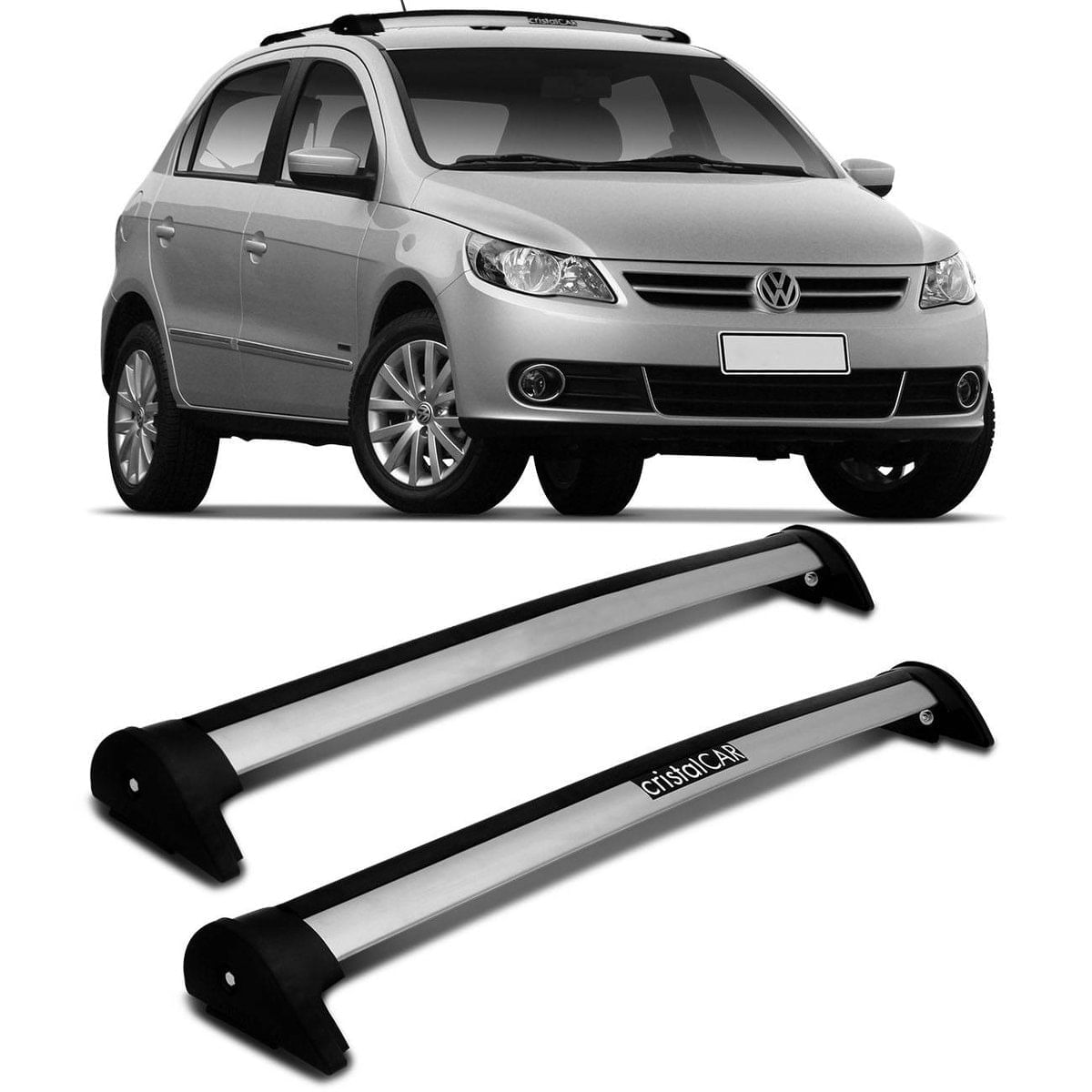 Rack De Teto Travessa L World Gol G5 G6 Voyage G5 G6 2009 A 2013 Suporta 40Kg 4 Portas