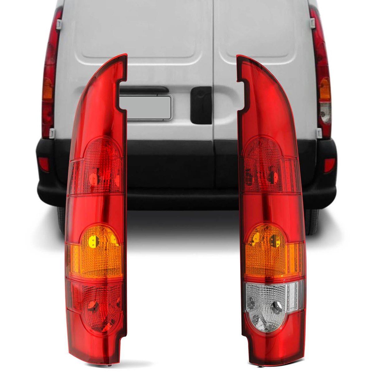 Par Lanterna Traseira Kangoo 2008 2009 2010 2011 2012 2013 2014 2015 2016 2017 2018 Bicolor
