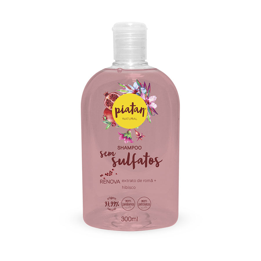 Shampoo Natural Piatan Renova 300Ml Sem Sulfatos