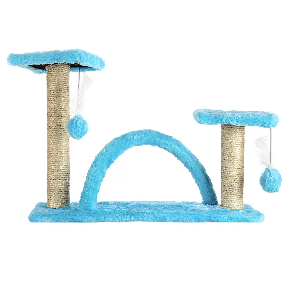 Brinquedo Arranhador Divert Cat Para Gatos Trampolim Azul