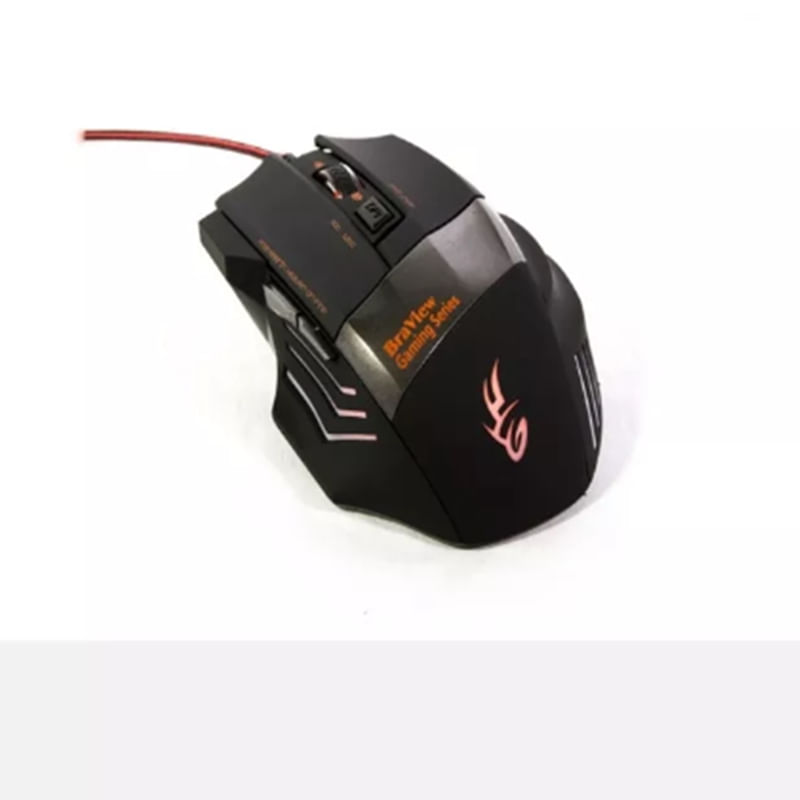 Mouse Gammer Mo-192 Usb Laranja Braview