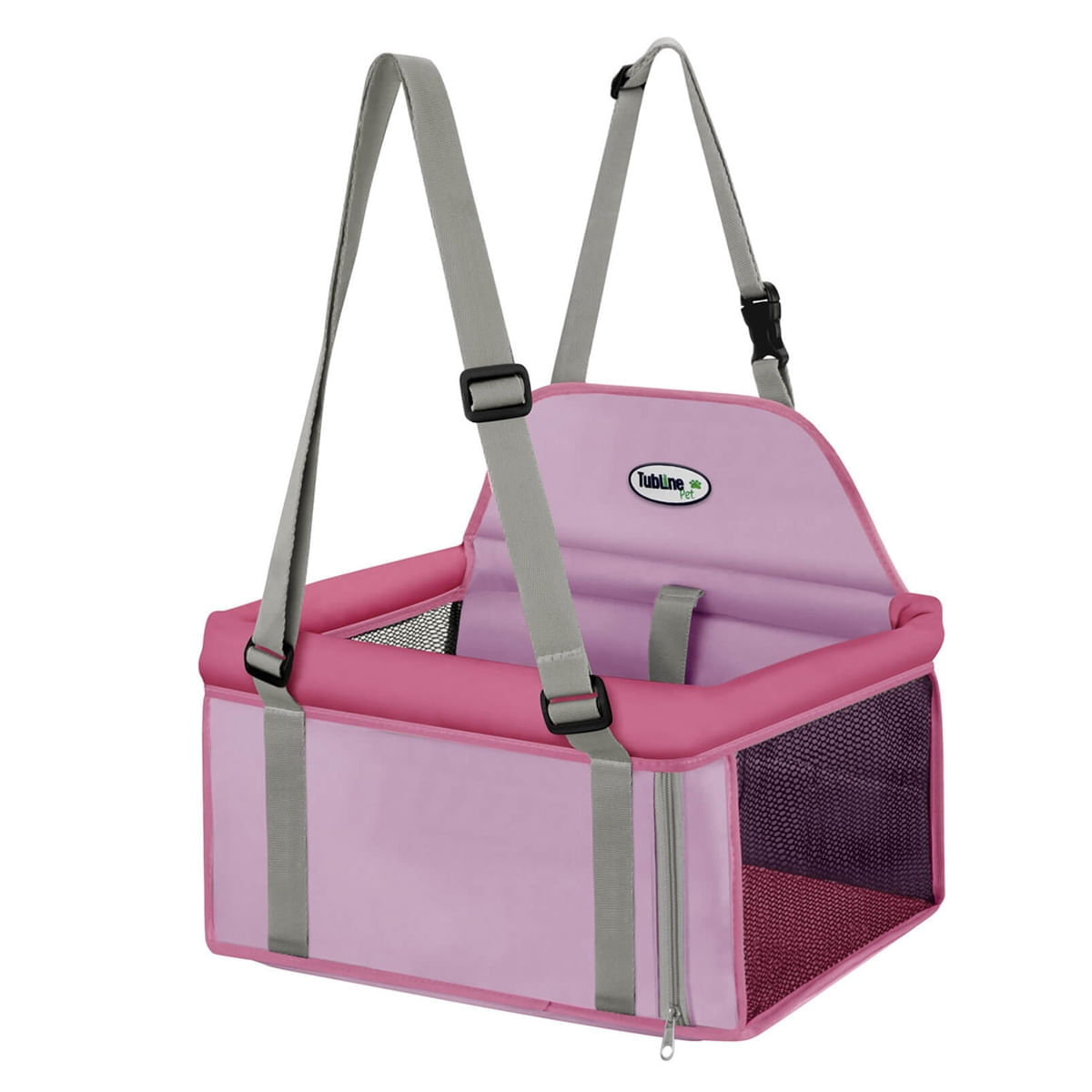 Assento Para Cães E Gatos Tubline Transpet 37Cm Lilás E Rosa