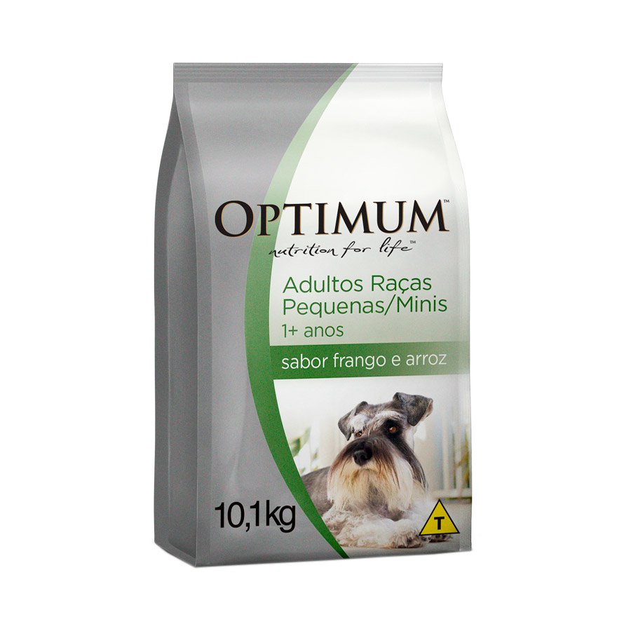 Ração Optimum Raças Pequenas Sabor Frango E Arroz - 10,1Kg