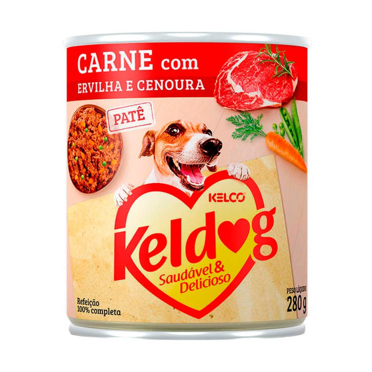 Ração Úmida Keldog Para Cães Sabor Carne E Cenoura 280G
