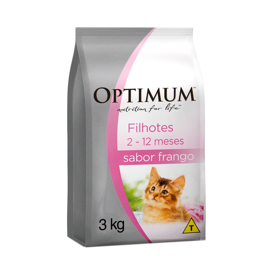 Ração Optimum Para Gatos Filhotes Sabor Frango - 3Kg