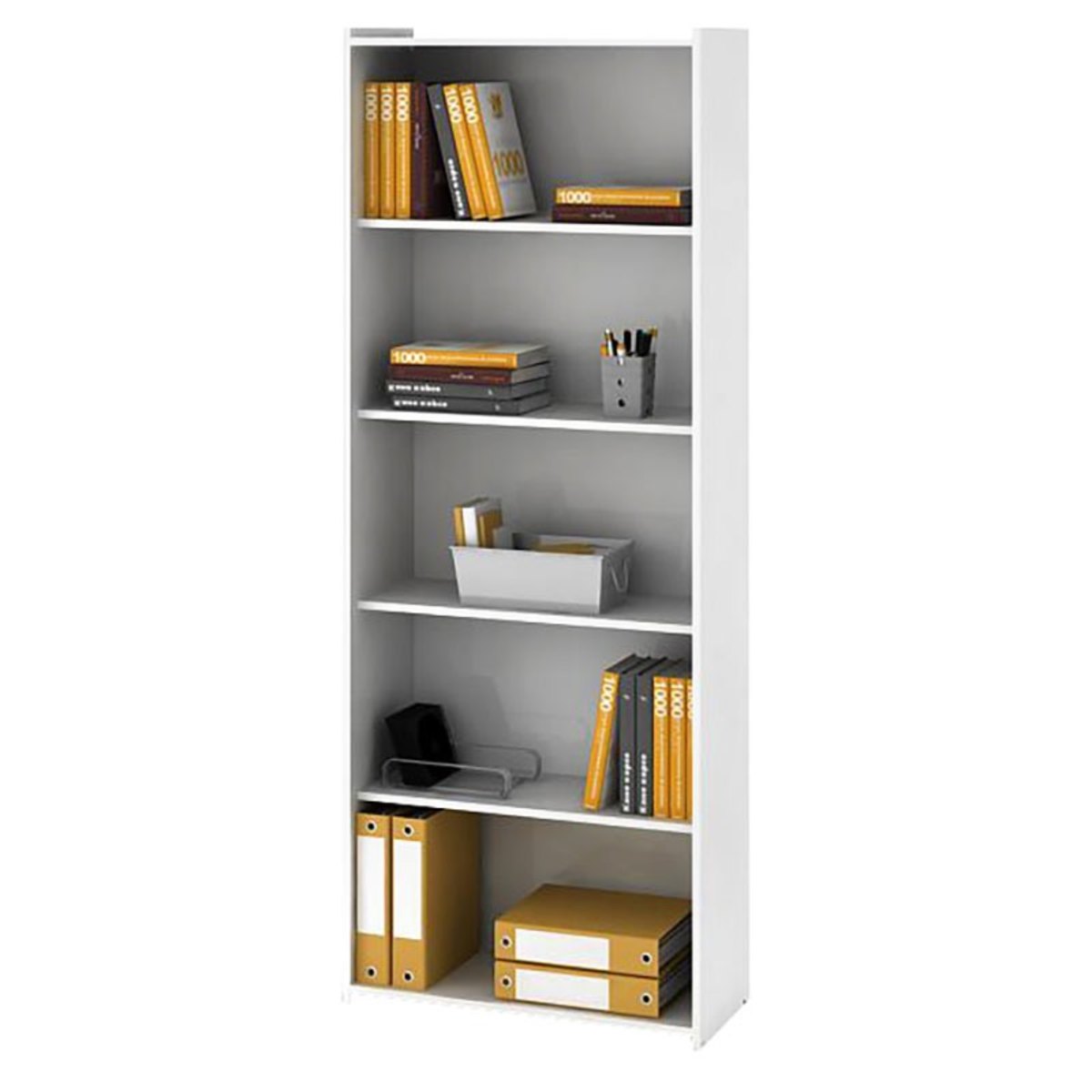 Estante 201 Biblioteca Retrô - Movelbento - Branco