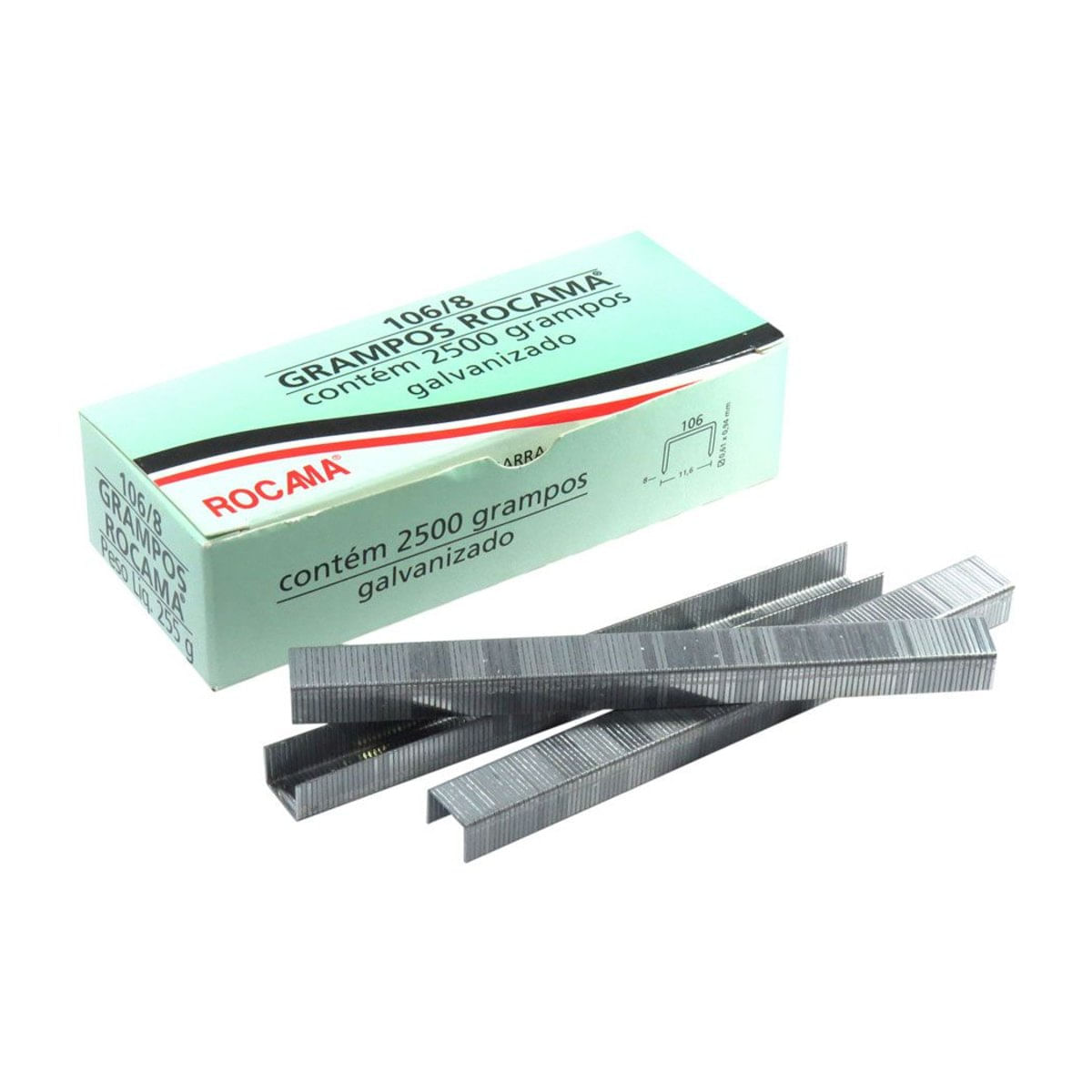 Grampo Rocama 8Mm 106X8mm 2500Pcs Cód.Rc12