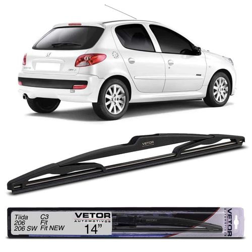 Palheta Limpador De Para-Brisa Vetor Pvt14h C3 Fit New Fit Tiida Peugeot 206 206 Sw 14 Polegadas