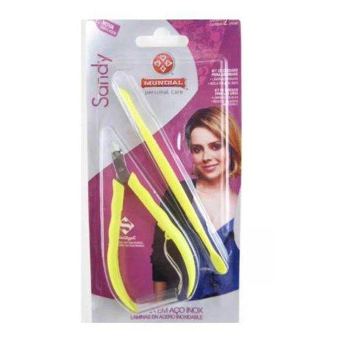 Alicate Cuticula Mundial Sandy Amarelo