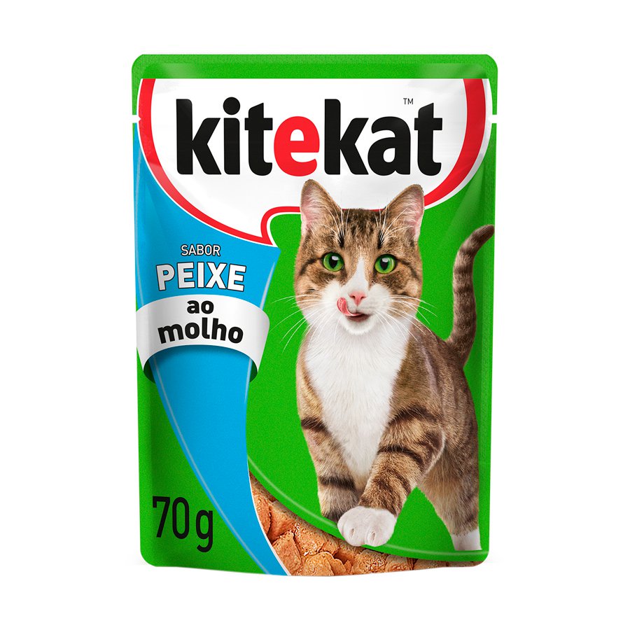Ração Úmida Sachê Kitekat Para Gatos Sabor Peixe 70G