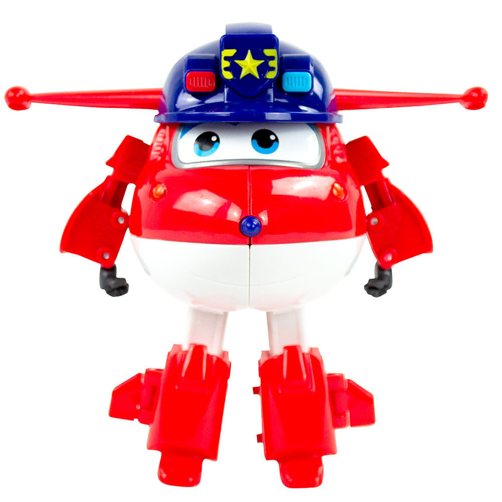 Super Wings Change Em Up Jett Policial - Fun Divirta-Se