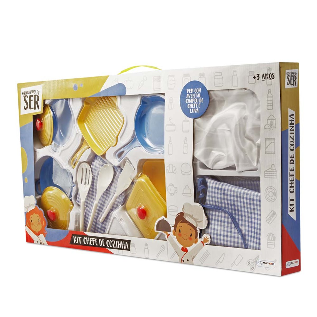 Brincando De Ser Kit Chefe De Cozinha Indicado Para + 3 Anos Multikids - Br957 Br957