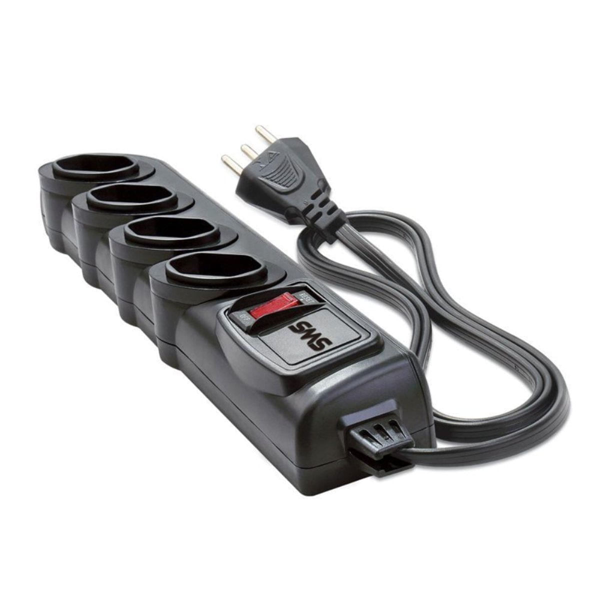 Filtro De Linha Sms 4 Tomadas 1,3M 62328 - Preto