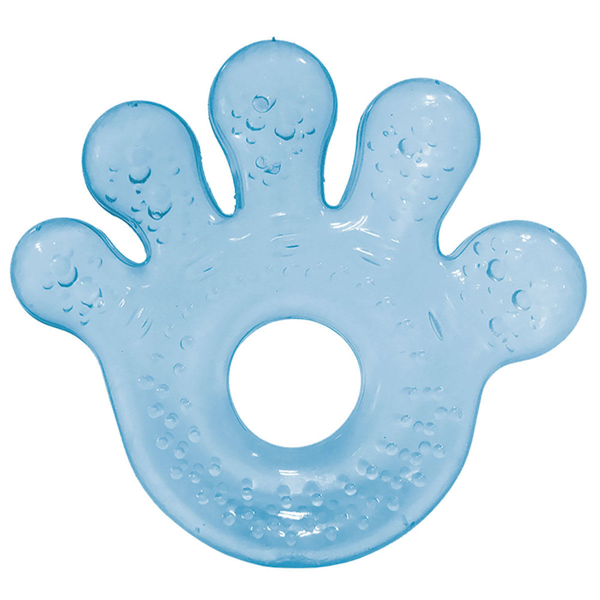 Mordedor Com Água - Mãozinha Baby - Azul - Buba