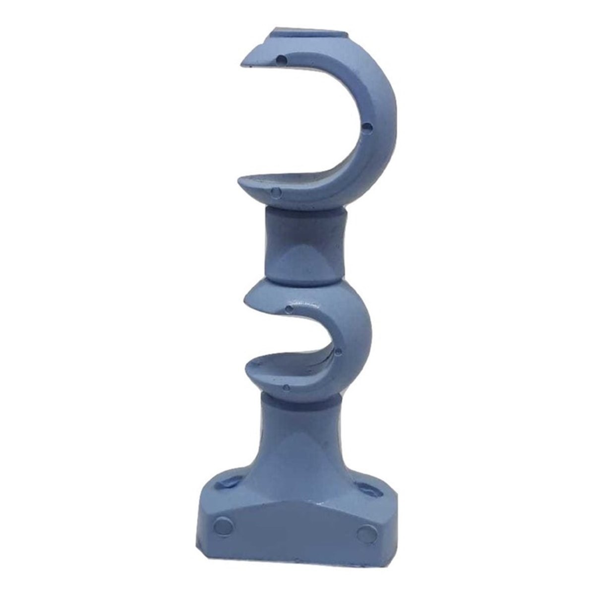 Kit Suporte Cortina Duplo Para Varão 19/28 Mm Azul Bebe Pvc (Par)