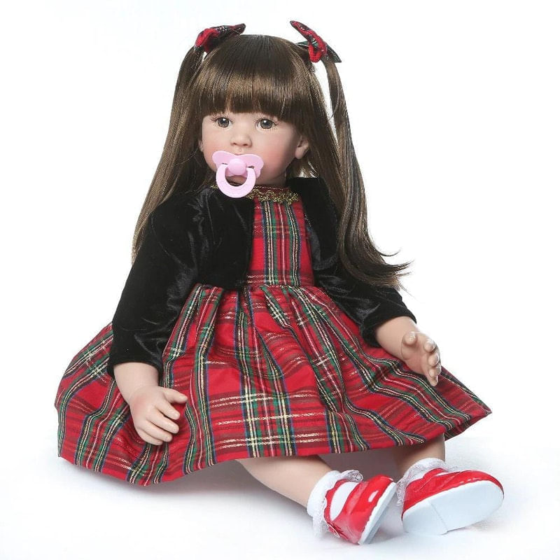 Bebe Reborn Menino 100% Silicone 57 Cm - Biel