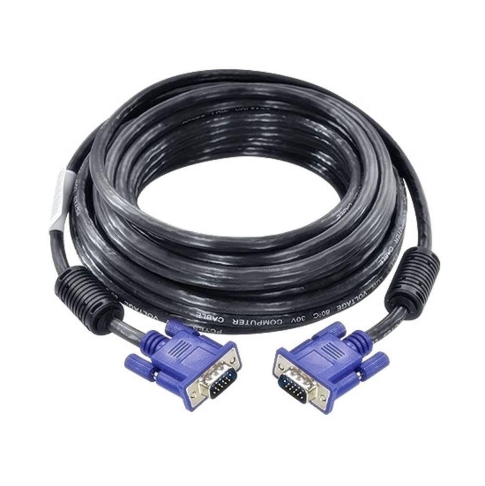 Cabo Vga Para Monitor Lcd Pc Projetor Com Filtros 10 Metros