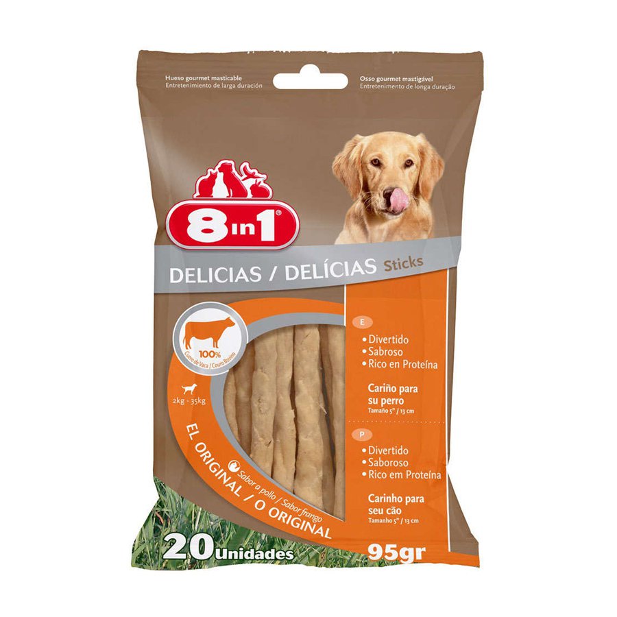 Osso 8In1 Para Cães Sticks Sabor Frango 20Un