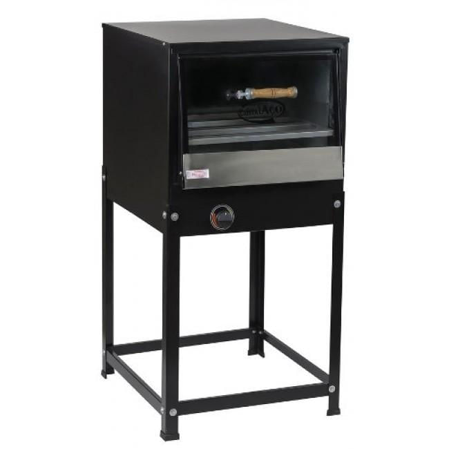 Forno Industrial À Gás Para Pães, Bolos, Salgados Grande De 90 Litros Com Tampa De Vidro E Cavalete