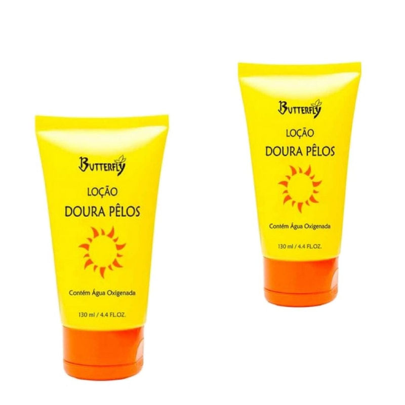 Kit 2 Loção Clareadora De Pelos Doura Pelos Buttefly 130Ml