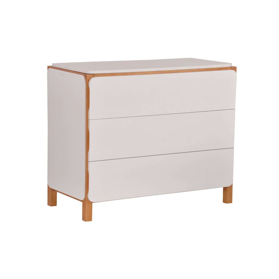 Cômoda Fábula 3 Gv Branco E Amêndoa