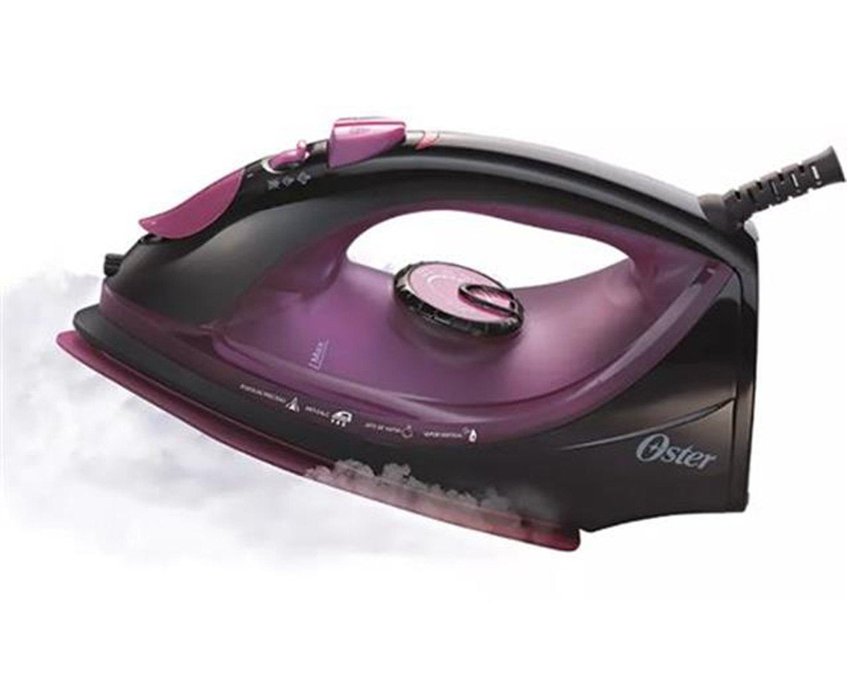 Ferro De Passar A Vapor Oster Cerâmica Preto E Roxo