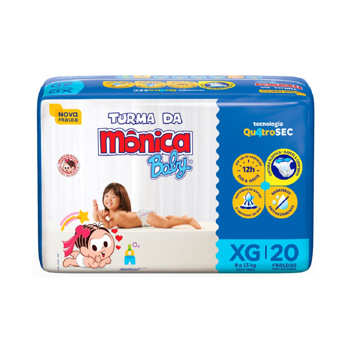 Fralda Infantil Turma Da Mônica Jumbo Xg