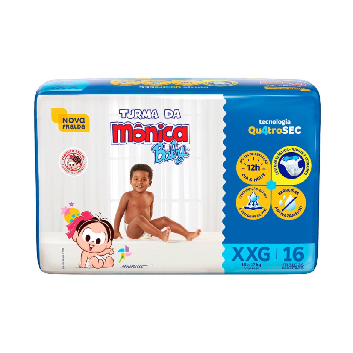 Fralda Infantil Turma Da Mônica Jumbo Xxg