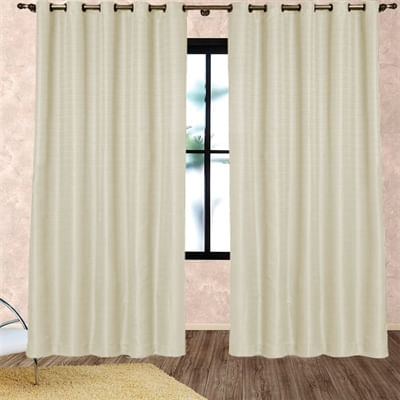 Cortina Para Sala/Quarto 300X250 Creme Platinum Sultan
