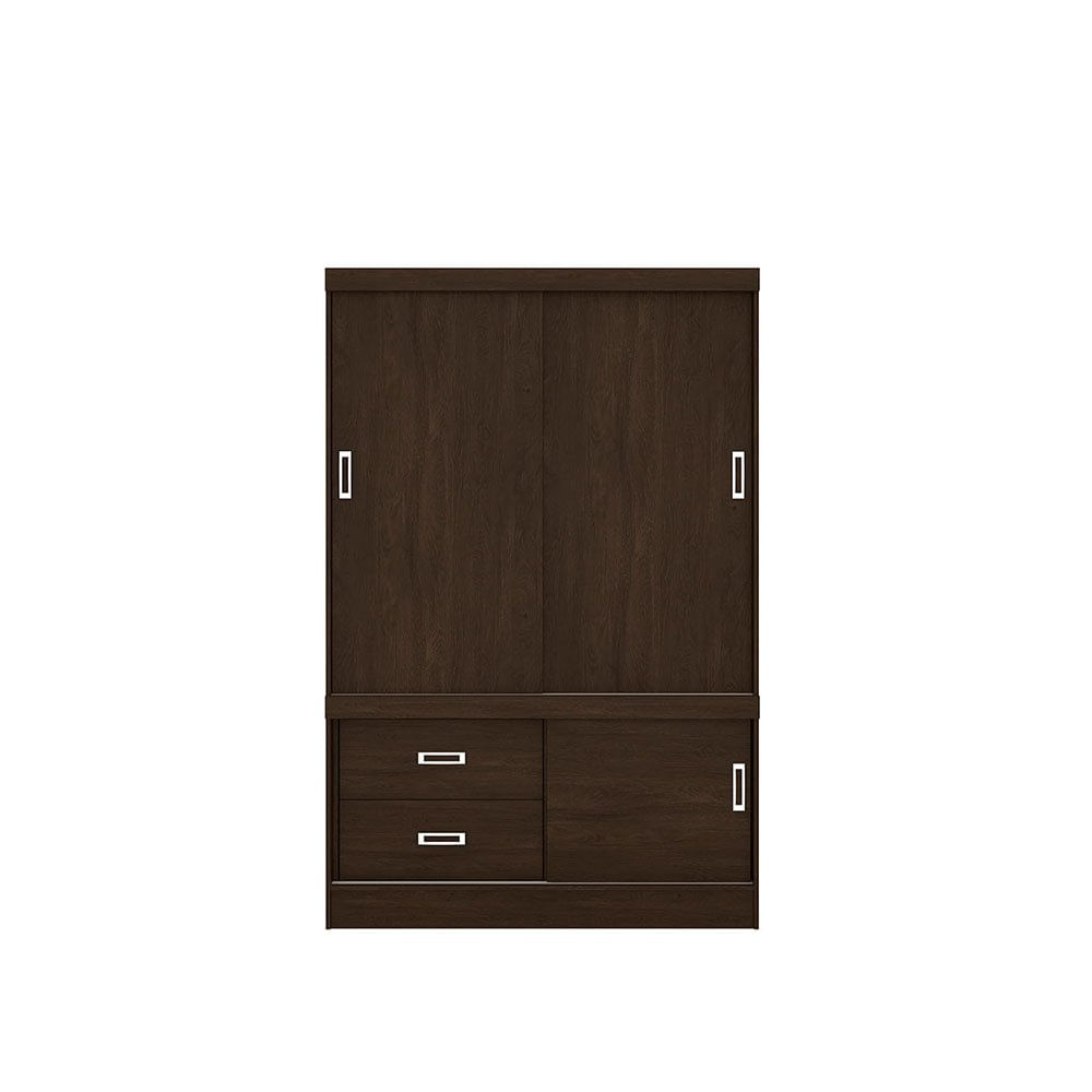Guarda Roupa Solteiro 2 Portas Deslizantes Demóbile Estilo Ii Ébano Touch