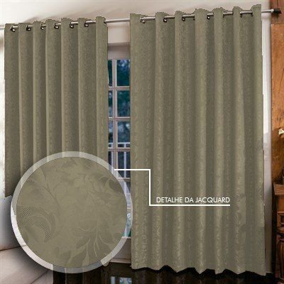 Cortina Jacquard Para Sala/Quarto 2,00 X 1,80 M | Admirare Fendi