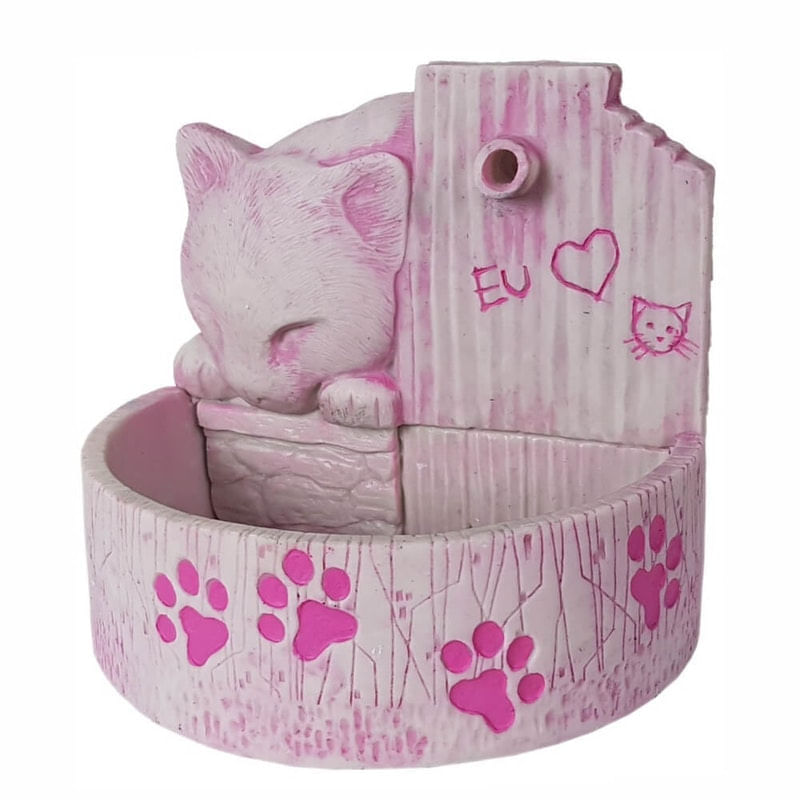 Bebedouro Fonte Para Gatos Prime Rosa 220 V.