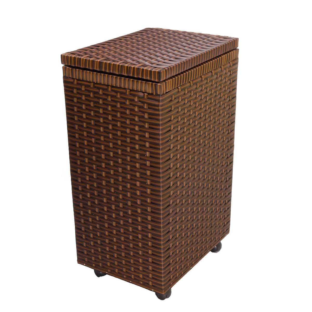 Cesto De Roupa Em Fita 26X34x57cm C/ Rodas Argila