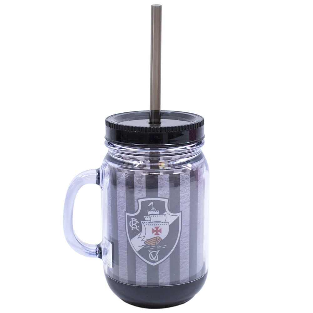 Caneca Com Tampa E Canudo 420Ml - Vasco