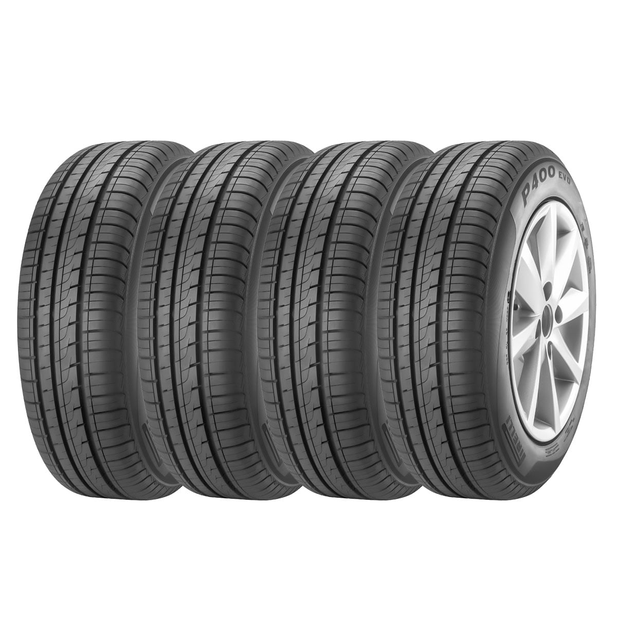 Kit 4 Pneus Aro 14 175/70R14 Pirelli P400 EVO conjunto