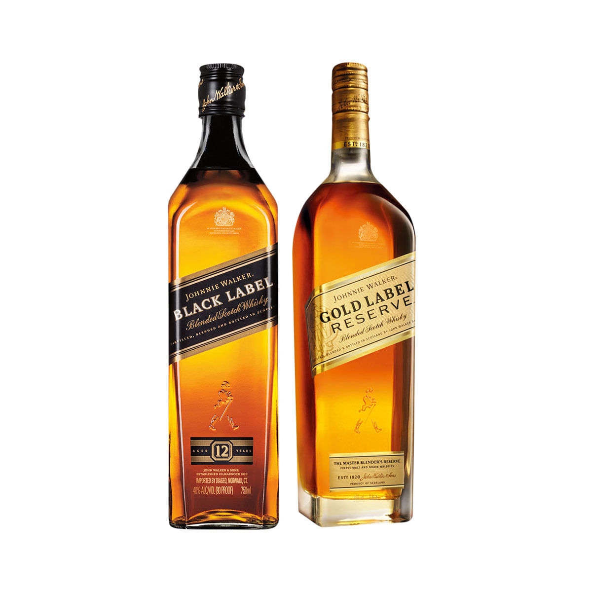 Whisky Johnnie Walker Gold Reserve 750Ml + Whisky Black Label 750Ml