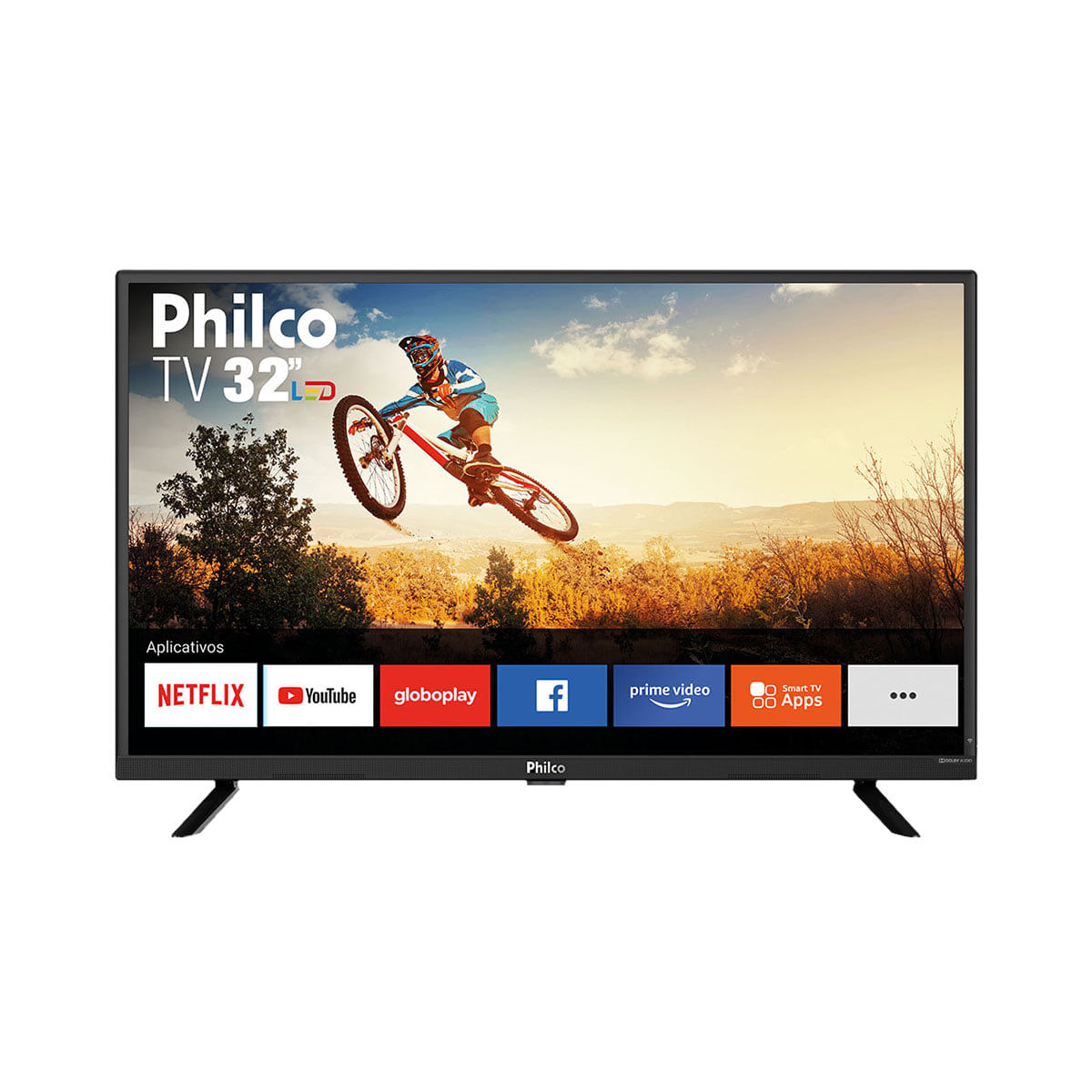 Smart Tv Led 32" Philco Ptv32g52s Hd Com Netflix, Dolby Audio, Wi-Fi, Midiacast, Processador Quad-Core Hdmi