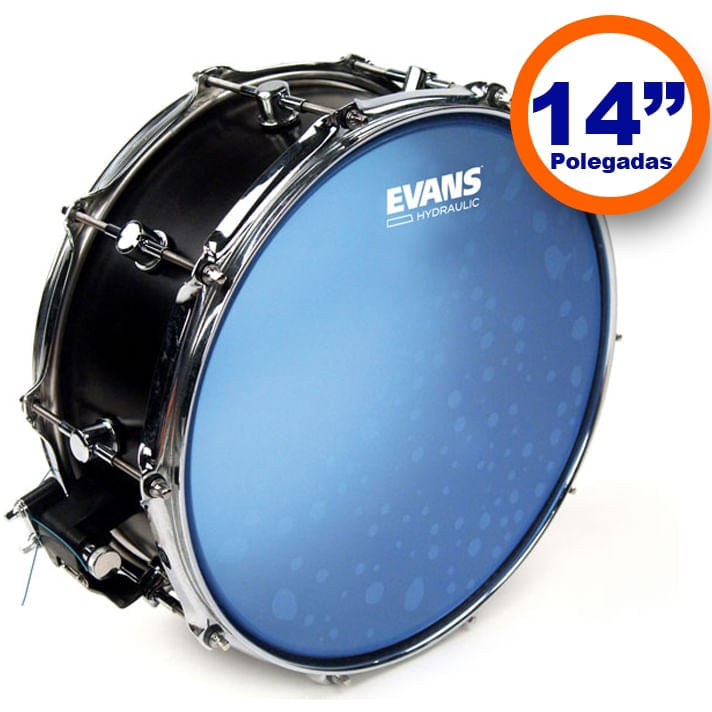 Pele Para Caixa 14'' Evans Hidráulica Azul Porosa Duplo Filme B14hb
