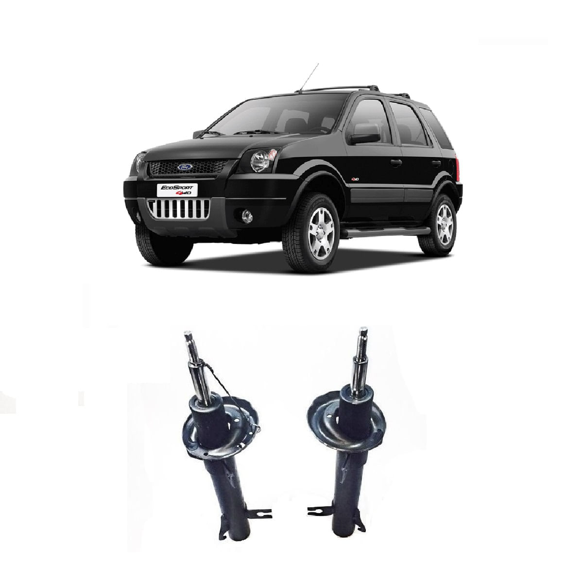 Par De Amortecedores Dianteiro Ford Ecosport Xl 16 8V Flex De 2005 A 2007