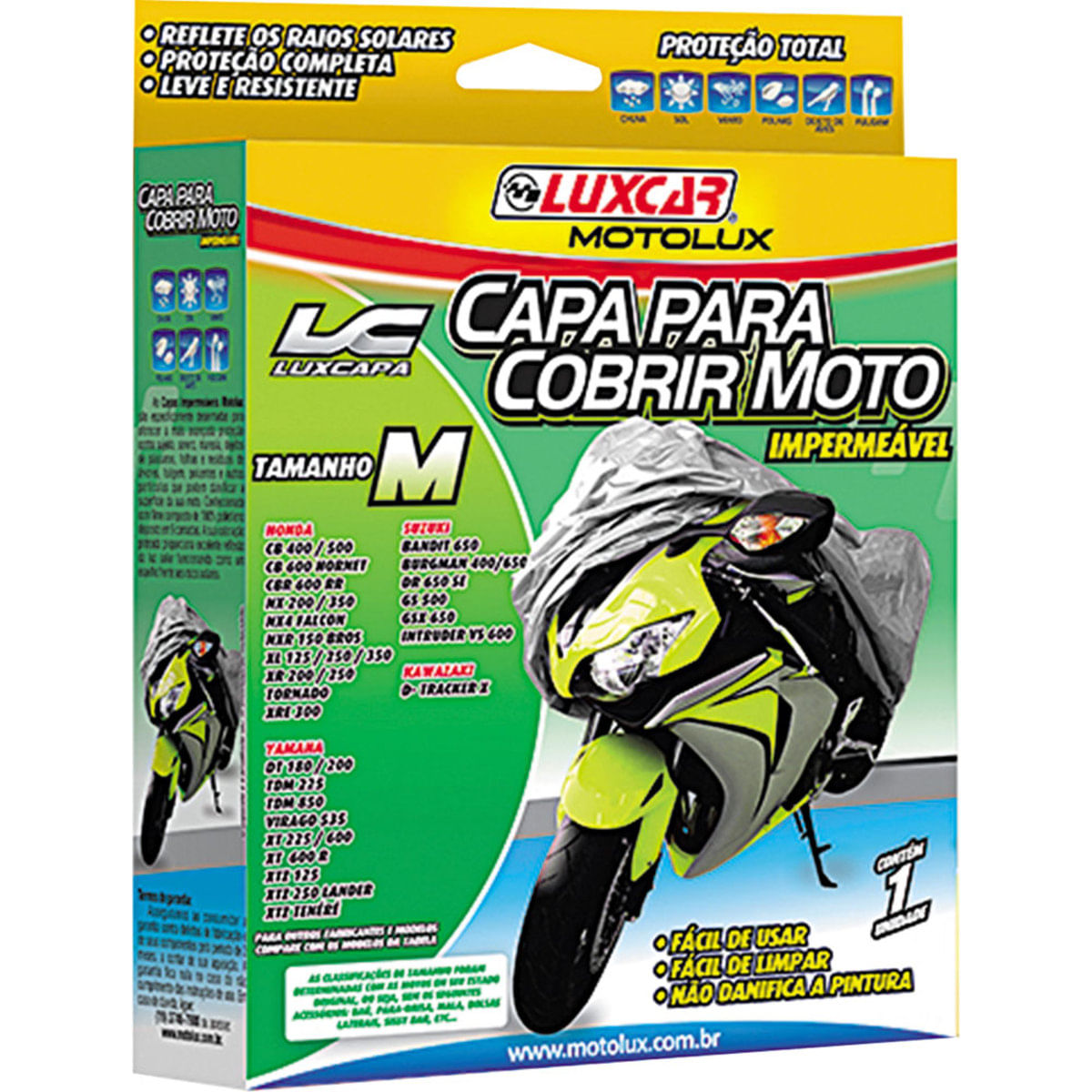 Capa Ext Moto Luxcar Imp M 1531 Casa & Video