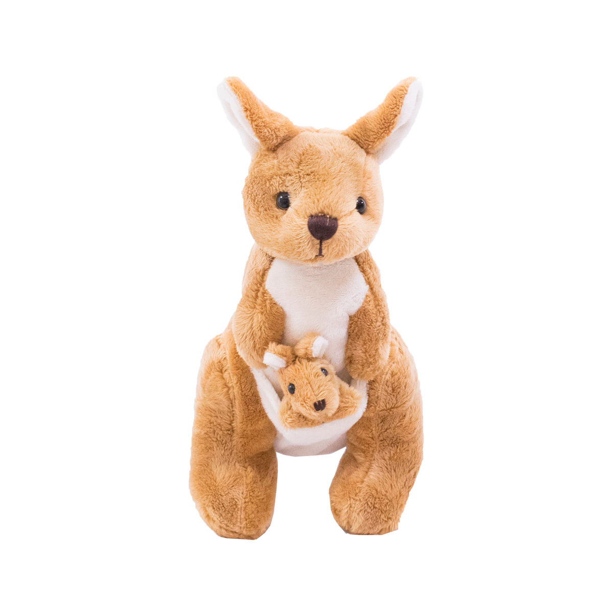 Canguru Com Filhote 26Cm - Pelúcia