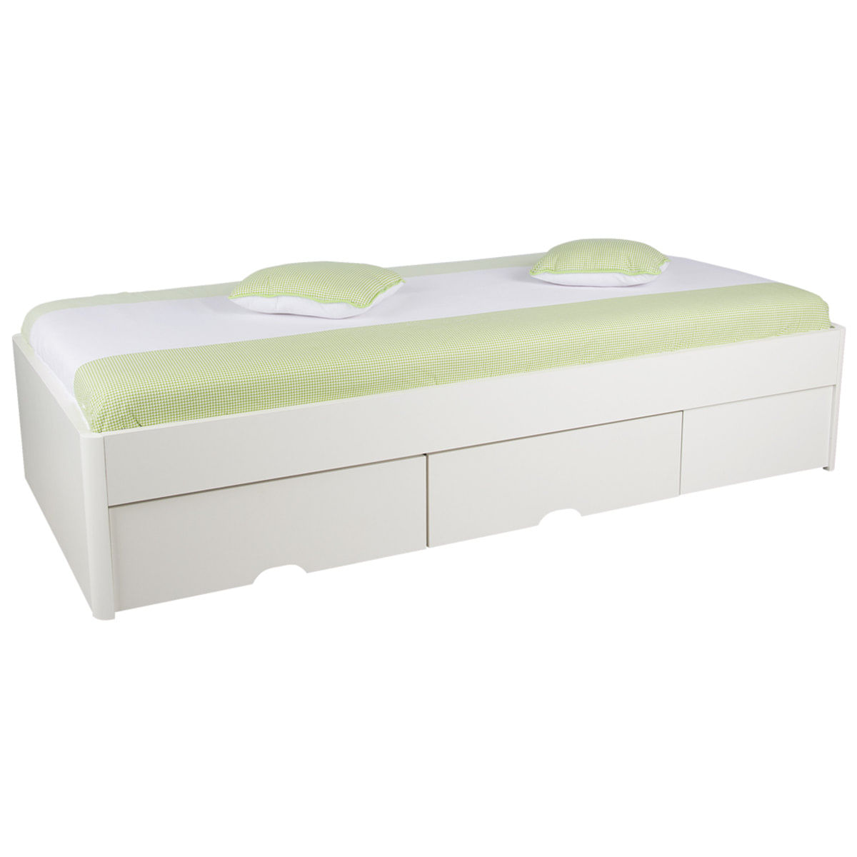 Cama Rio Com Gavetas Branco Fosco