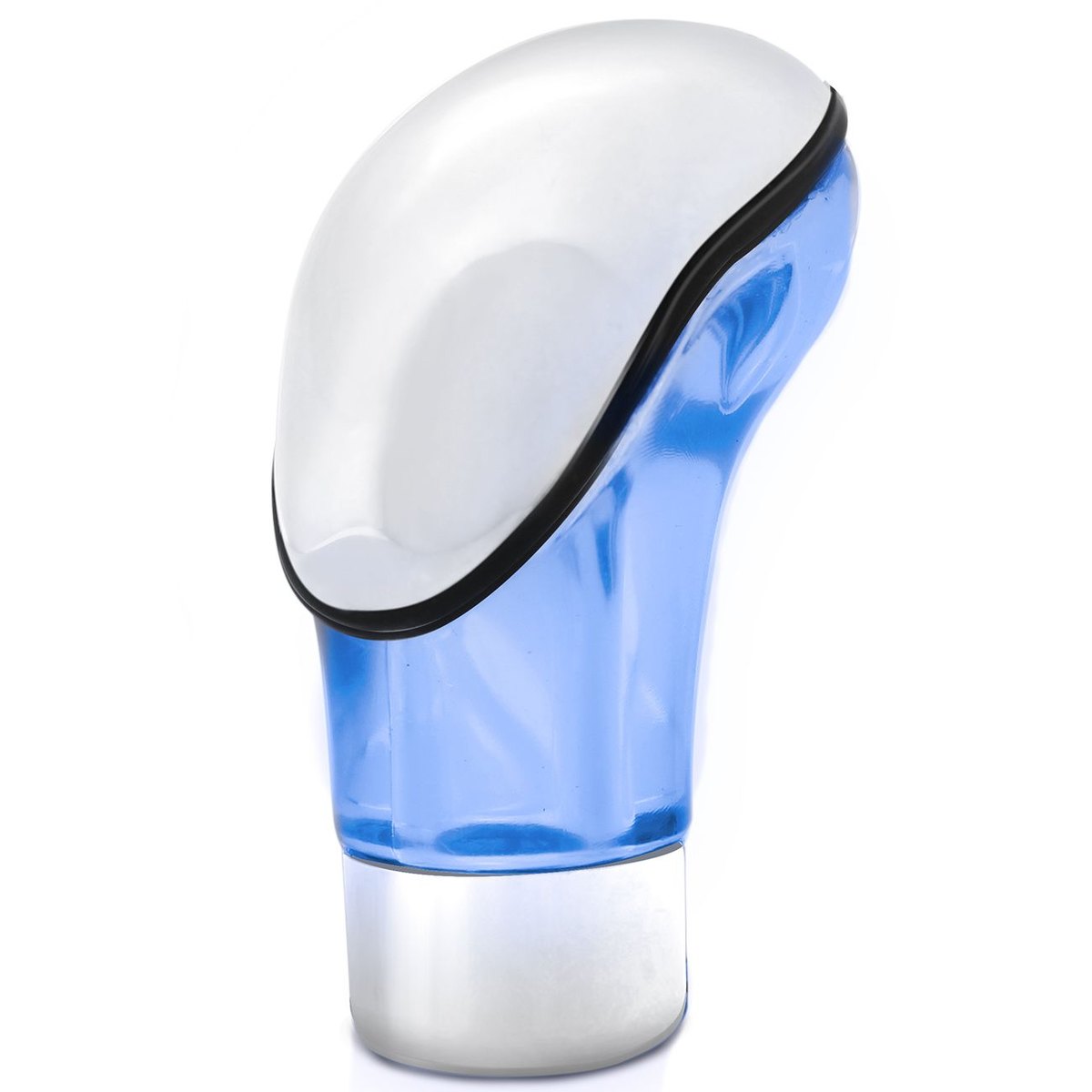 Bola De Câmbio Manopla Naja Tuning Universal Cromada Led Azul