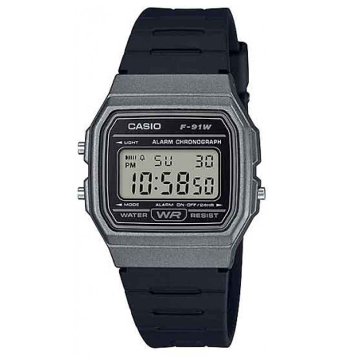 Relógio Feminino Casio Digital F-91Wm-1Bdf - Cinza/Preto